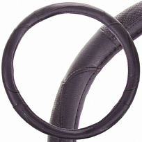 Оплетка SKYWAY Art-2 M (370-390мм) Черная экокожа 1/25